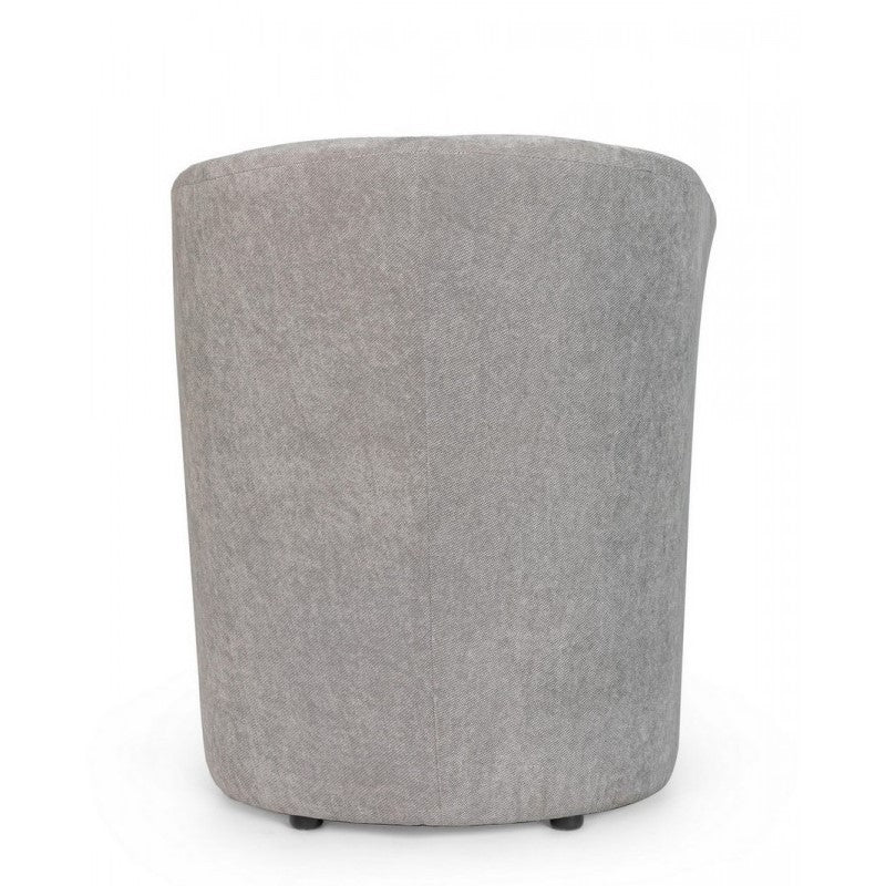 Sillón de madera y tela gris claro BELICE 64,5x63x h76 cm