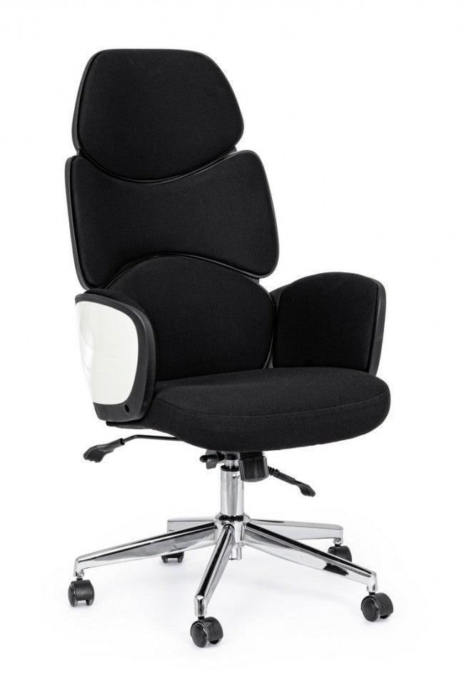 Sillón de oficina Armstrong acolchado negro-blanco
