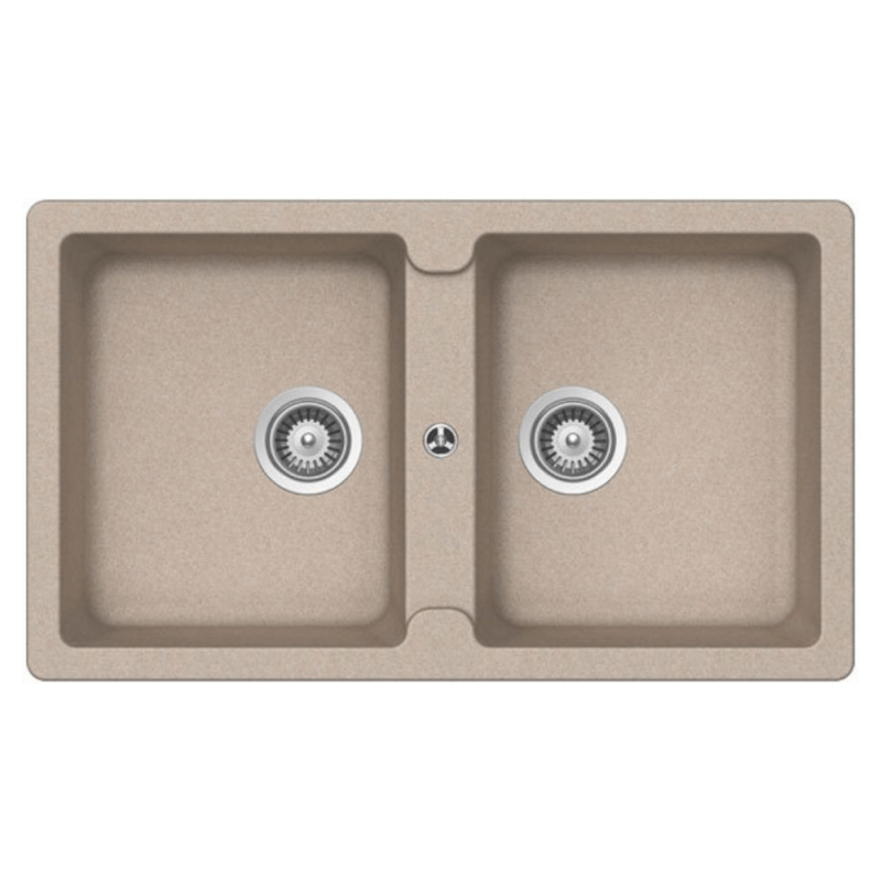Fregadero Samet 86x50 Granitovero862v 2 senos avena
