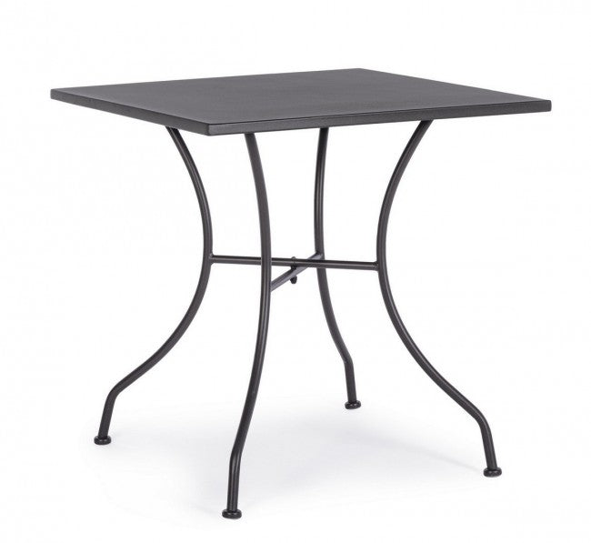 Mesa Kelsie acero antracita 70x70 cm