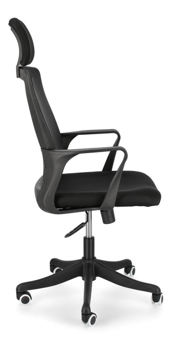 Silla de oficina Laurent negra con reposabrazos