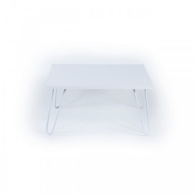 Tavolino per colazione letto bianco Con gambe pieghevoli cm 60 x 60 x 29 h EFFEZ