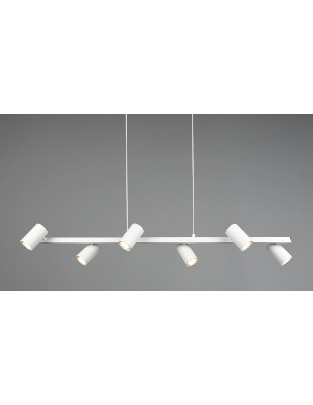 Araña Blanca 6 Focos Cilíndricos Regulables GU10 Marley Trio Lighting
