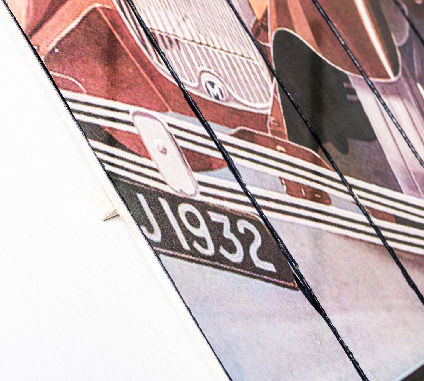 Impresión sobre madera con lienzo multicolor 60x100 cm