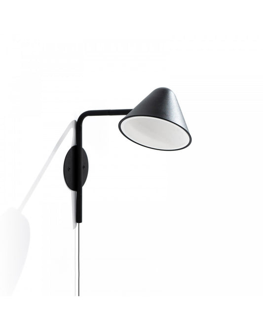 Aplique LED Antares de metal STS negro