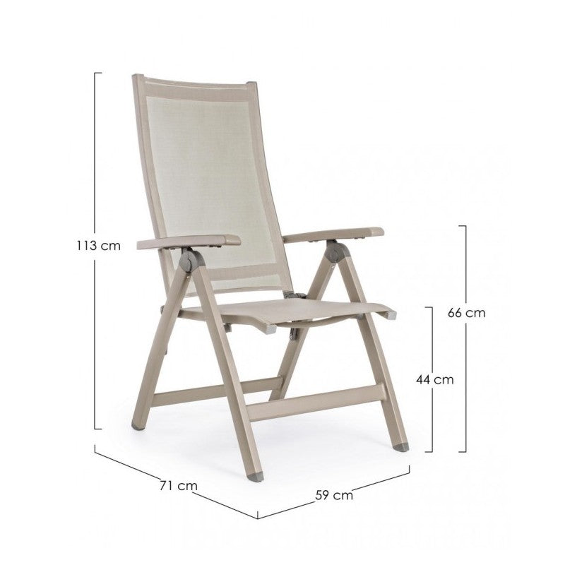Tortora VICTOR sillón reclinable exterior 59x71x h113 cm
