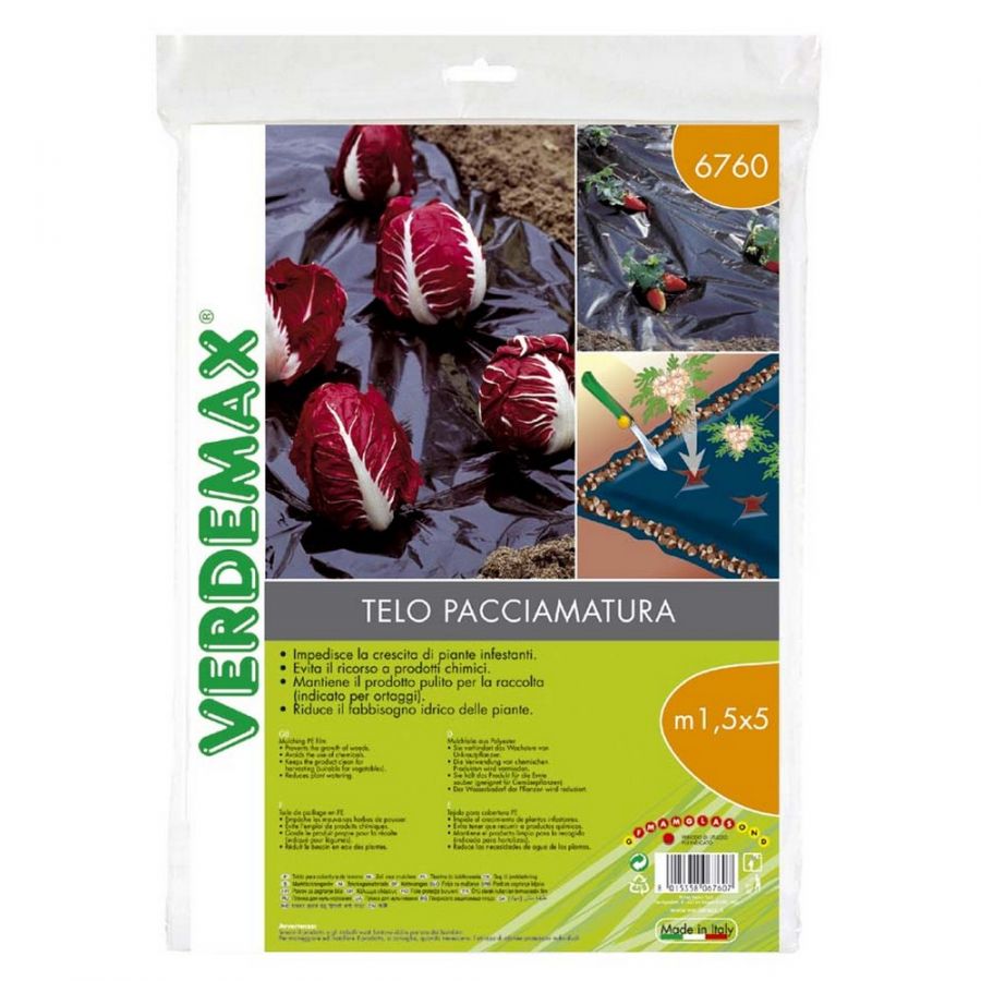 Lámina de PE para mulching de 1,5 x 5 metros