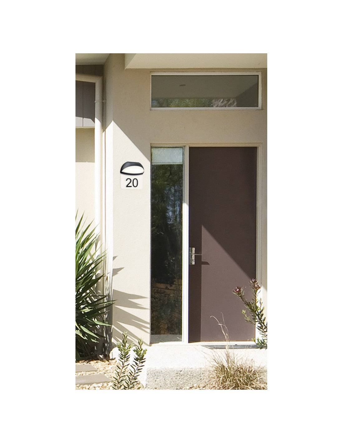 Muga Aplique Exterior IP54 Copa Antracita Números de Casa Trio Lighting