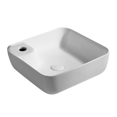 Lavabo sobre encimera 42x42 cm, color blanco