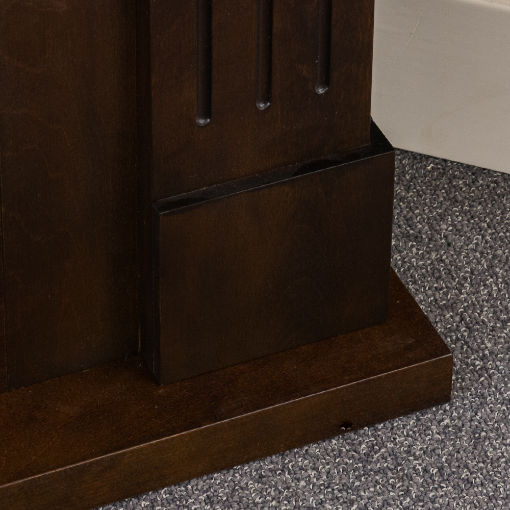 Chimenea de bioetanol de suelo de esquina biochimenea FORD Marrón L110 x P63 x H102