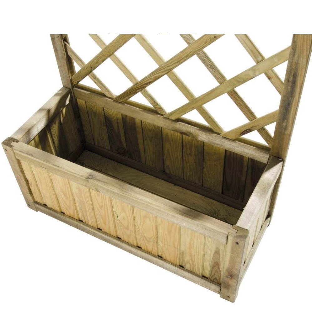 Jardinera con rejilla esterilizada en autoclave 75x30x140 para muebles de jardín