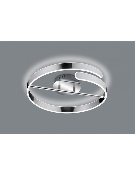Lámpara de techo Design Circle Led Dimmer 4000k Parma Chrome Trio Lighting