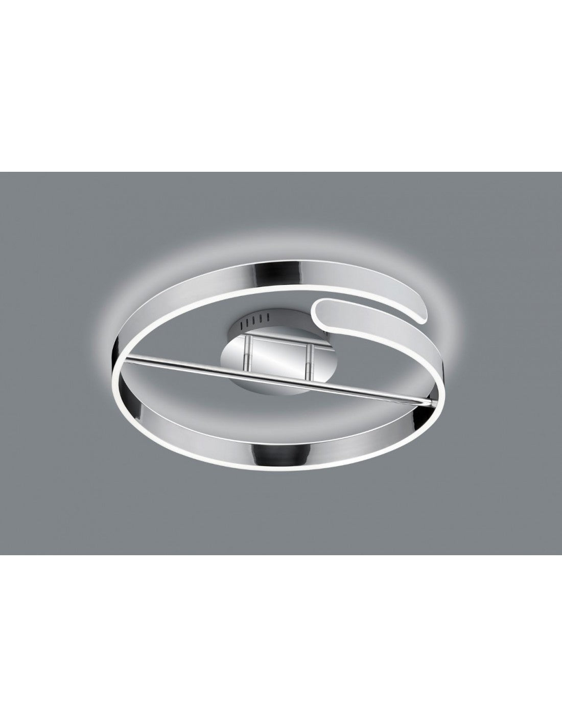 Lámpara de techo Design Circle Led Dimmer 4000k Parma Chrome Trio Lighting