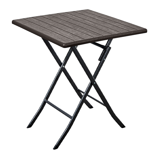 Mesa de centro plegable en metal imitación madera 62X62X73 cm
