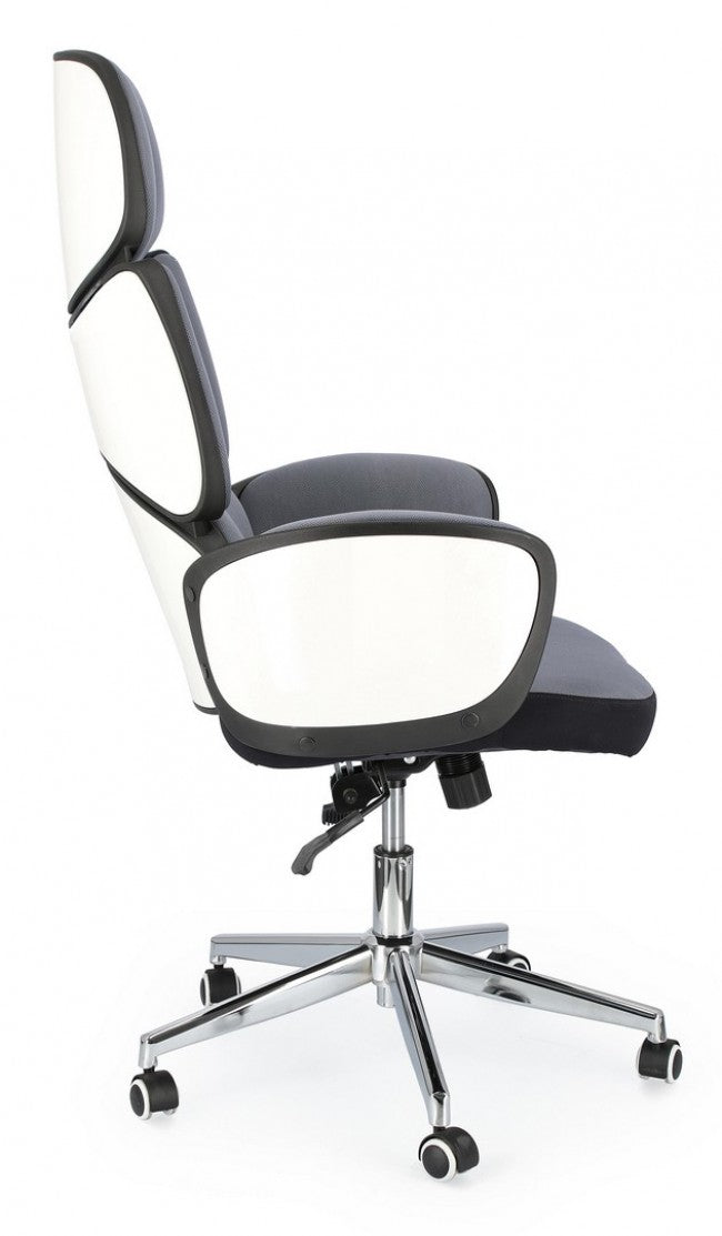 Sillón de oficina con reposabrazos en tela Gris Oscuro ARMSTRONG 64x69 x h118,5-128 cm