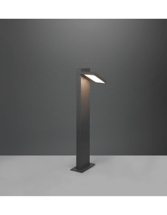 Bolardo al aire libre llevado aluminio antracita de la iluminación del trío de Horton IP54