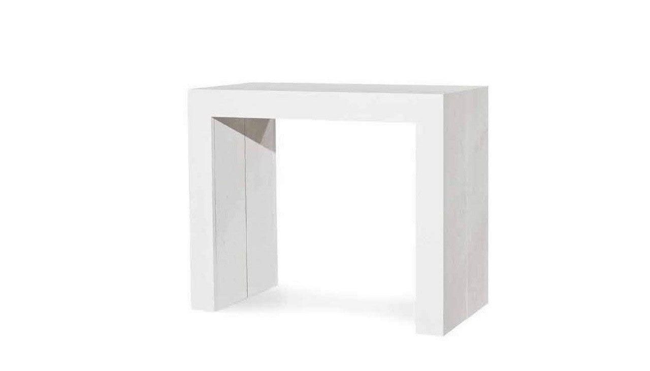 Mesa consola extensible Audace en alerce blanco
