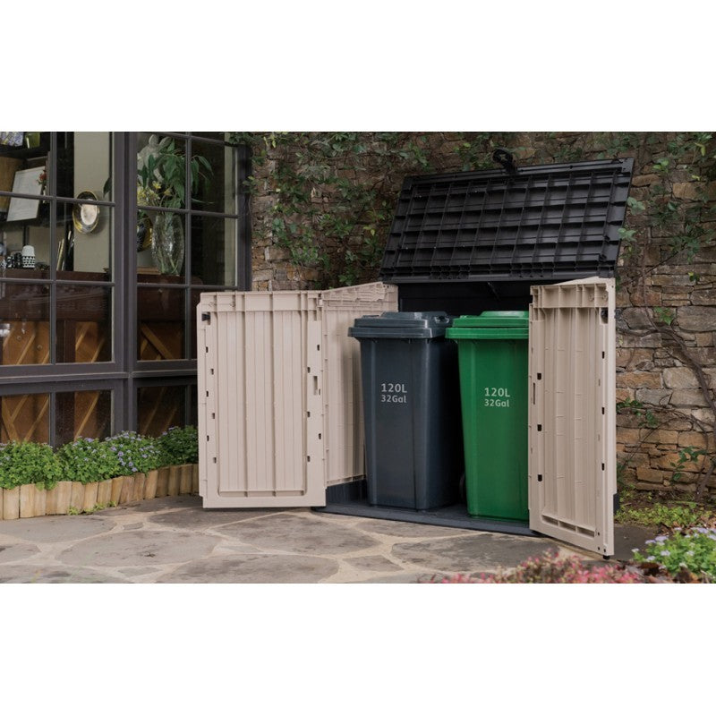 Caja de herramientas STORE IT OUT en resina Beige-Marrón 132x71,5xh.113,5 cm