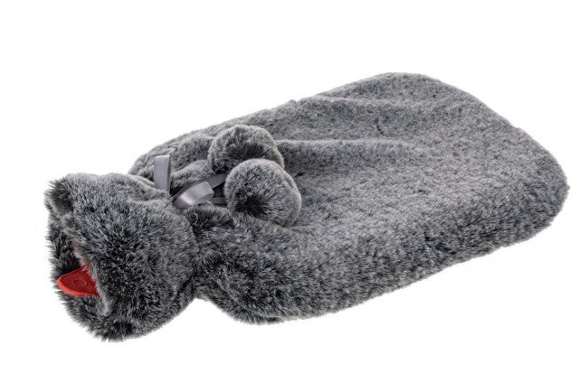 6x Bolsa de agua caliente Pom Pom Antracita 2L