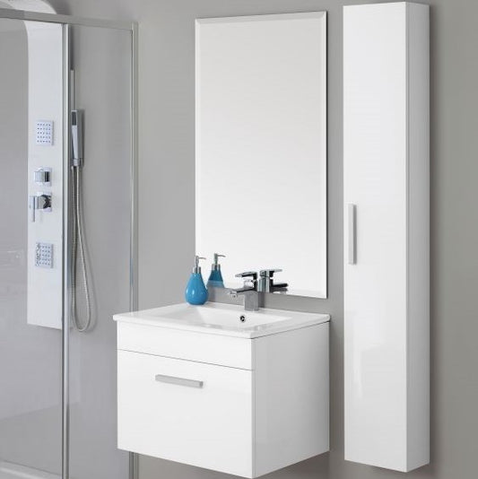 Composición de baño suspendida blanca 61x47x h47 cm