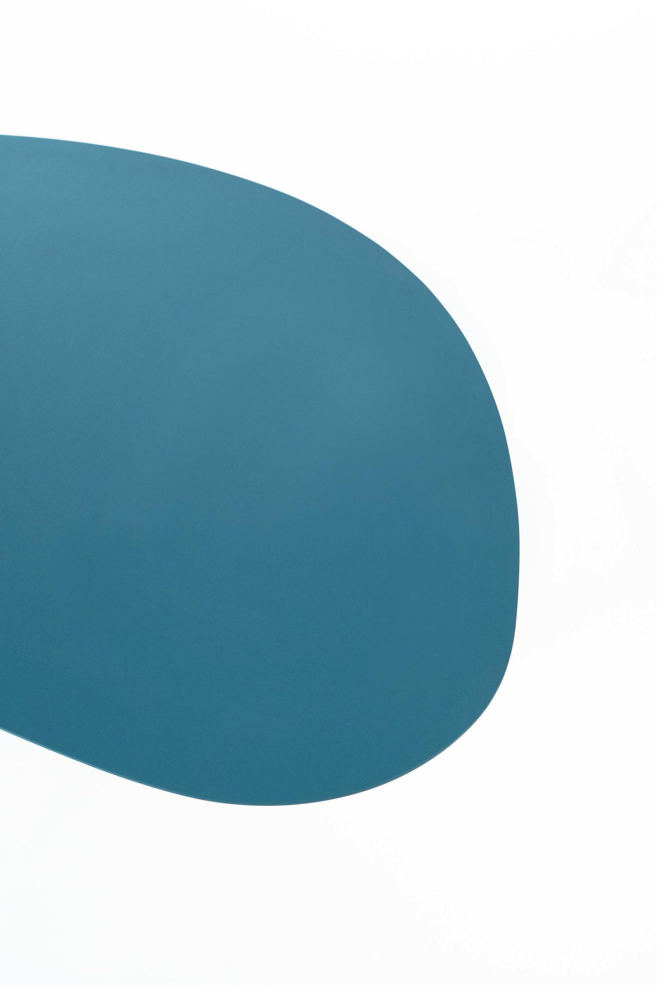 Mesa de centro en MDF verde petróleo y base gris cromado 140x80x32h cm