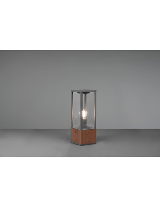 Garonne Bolardo de Exterior IP44 1xE27 Madera H40 cm Trio Lighting
