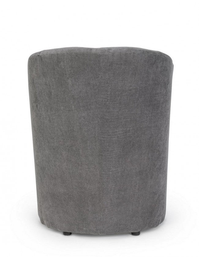 Sillón de madera y tela Antracita BELICE 64,5x63x h76 cm