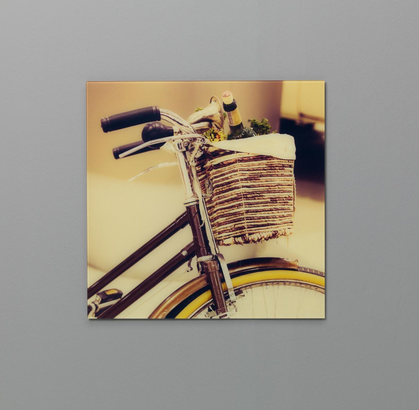 Impresión sobre vidrio 70x70 cm con lienzo multicolor