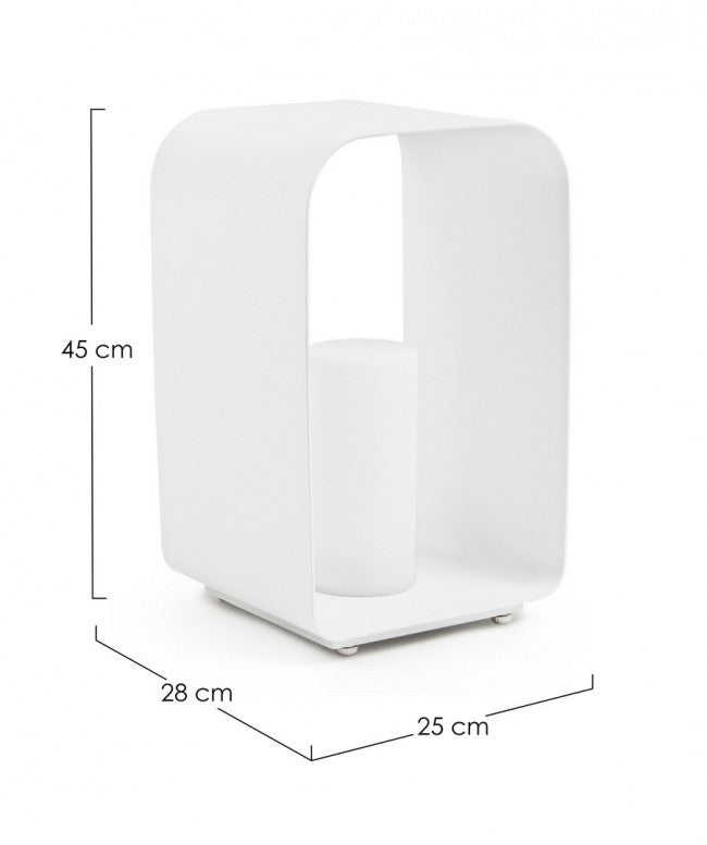 Lámpara LED con lámpara de pie RIDLEY Blanco 25x28x h45 cm