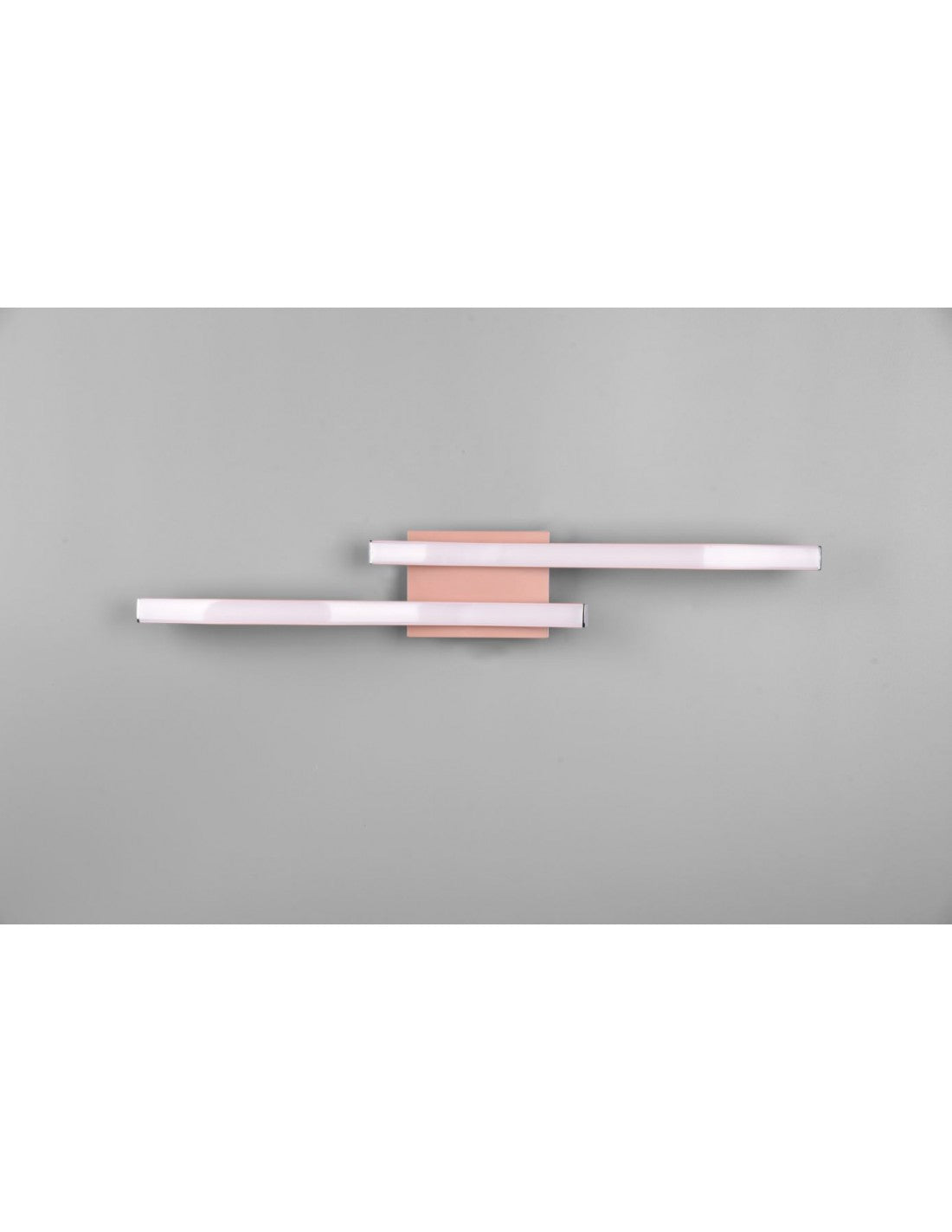Plafón diseño doble varilla LED 4000k Route Rose Gold Trio Lighting