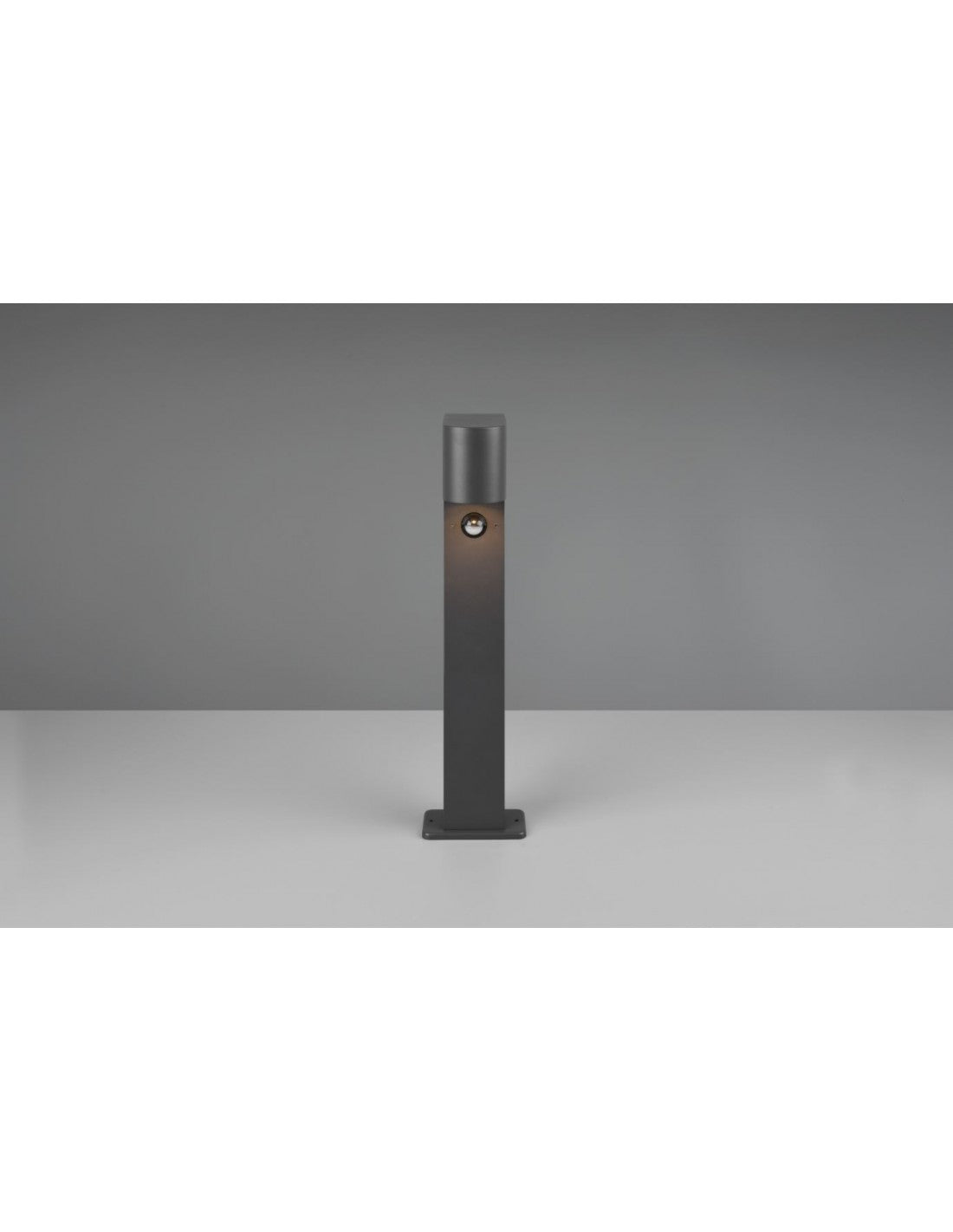 Bolardo de Jardín Bajo 1xGU10 Roya Antracita IP44 Sensor de Movimiento Trio Lighting