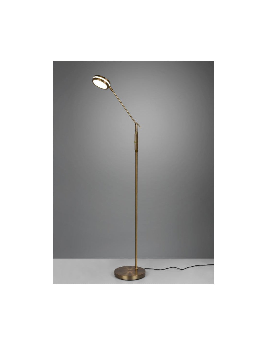 Lámpara de pie Led Touch Disco ajustable Franklin Latón envejecido Trio Lighting