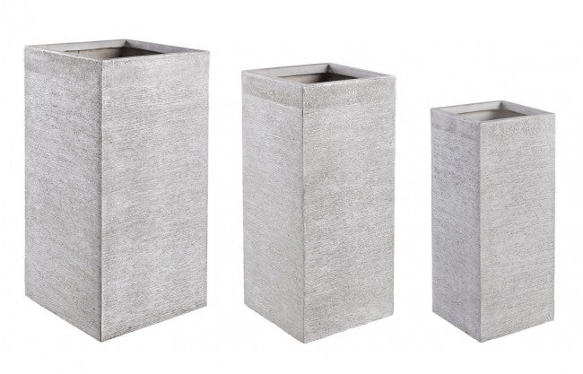 Juego de 3 jarrones altos Graffiti QU blancos