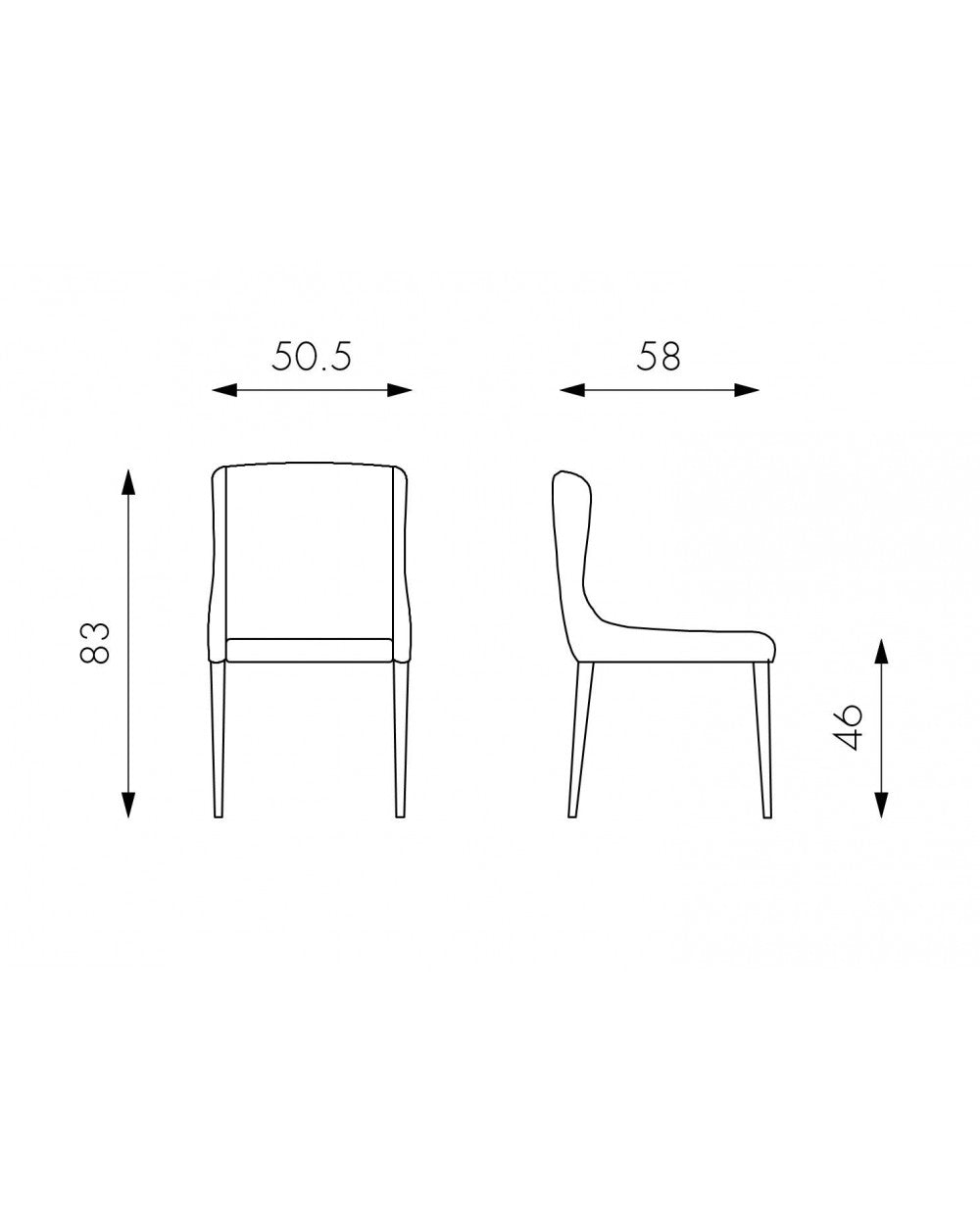 Silla de microfibra Afrodite Rust STS
