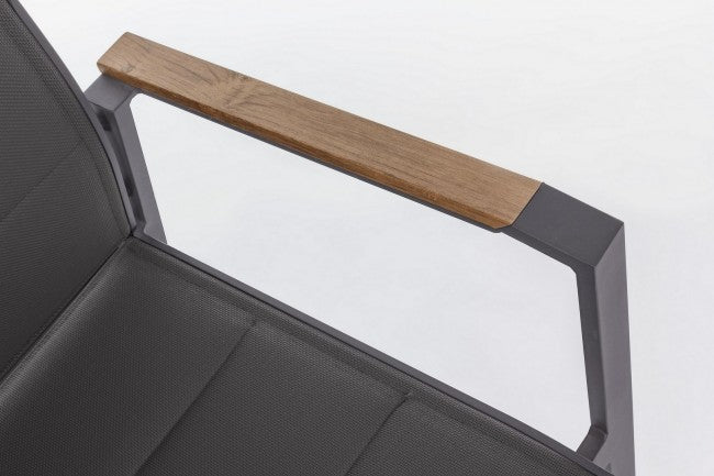 Silla de exterior Kubik aluminio antracita
