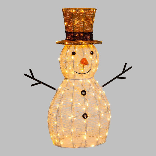 Muñeco de nieve LED 3D Al. 70 cm Serie 160 LED