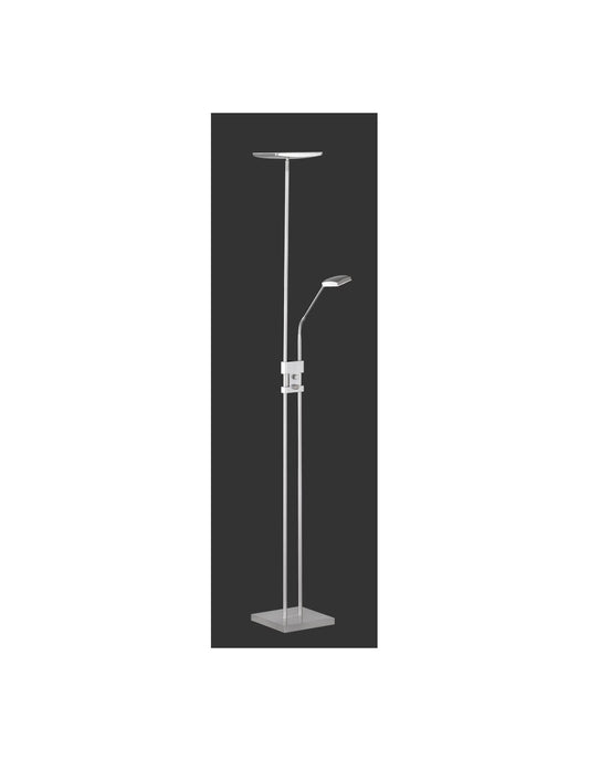 Lámpara de pie 2 LED Luke Níquel Luz Regulable Trio Lighting