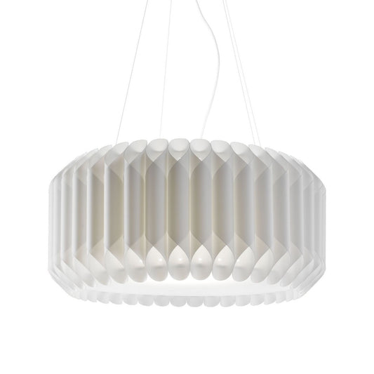 Suspensión blanca en metal cromado cm. 60 x 31h