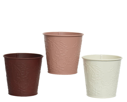 Jardinera de zinc para interior y exterior.