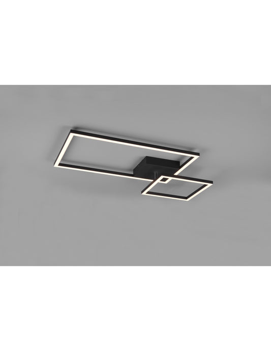 La luz de techo cuadrada ajustable llevó la iluminación del trío del negro de la cacerola del atenuador 4000K