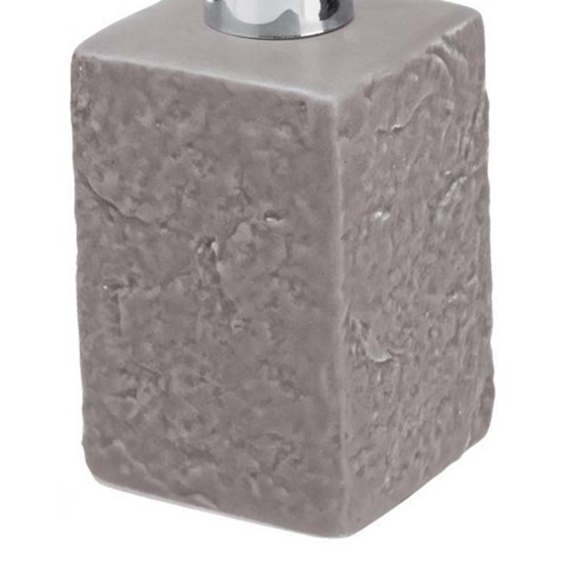 Dispensador de jabón gris de la serie Petra