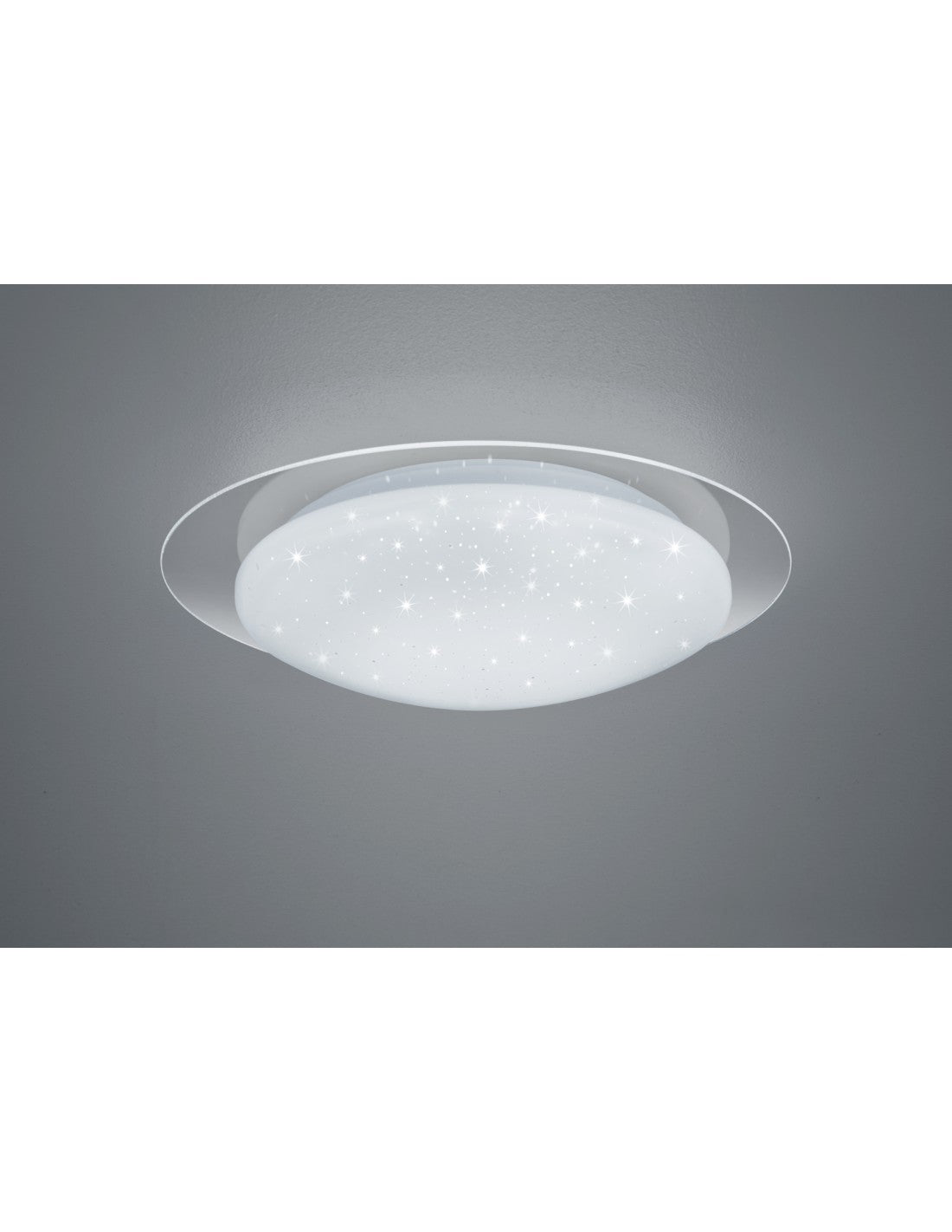 Lámpara de techo LED moderna regulable con efecto de estrella brillante Frodo blanco Ø48 cm Trio Lighting