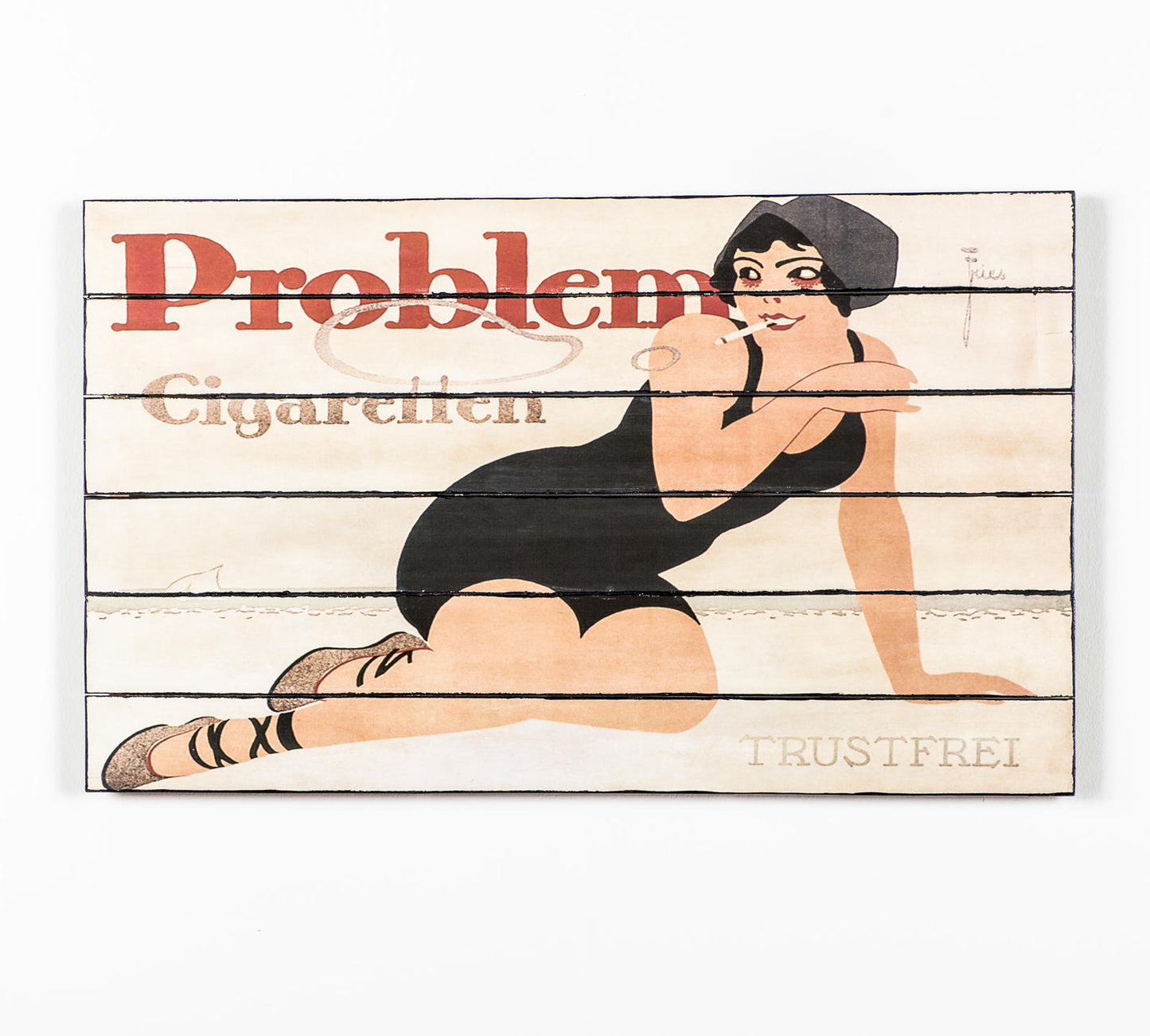 Impresión sobre madera con lienzo multicolor 60x100 cm