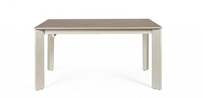 Mesa extensible gris y gris tórtola
