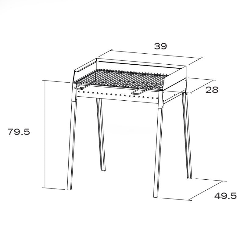 Barbacoa de hierro 40 x 30 cm Vesubio