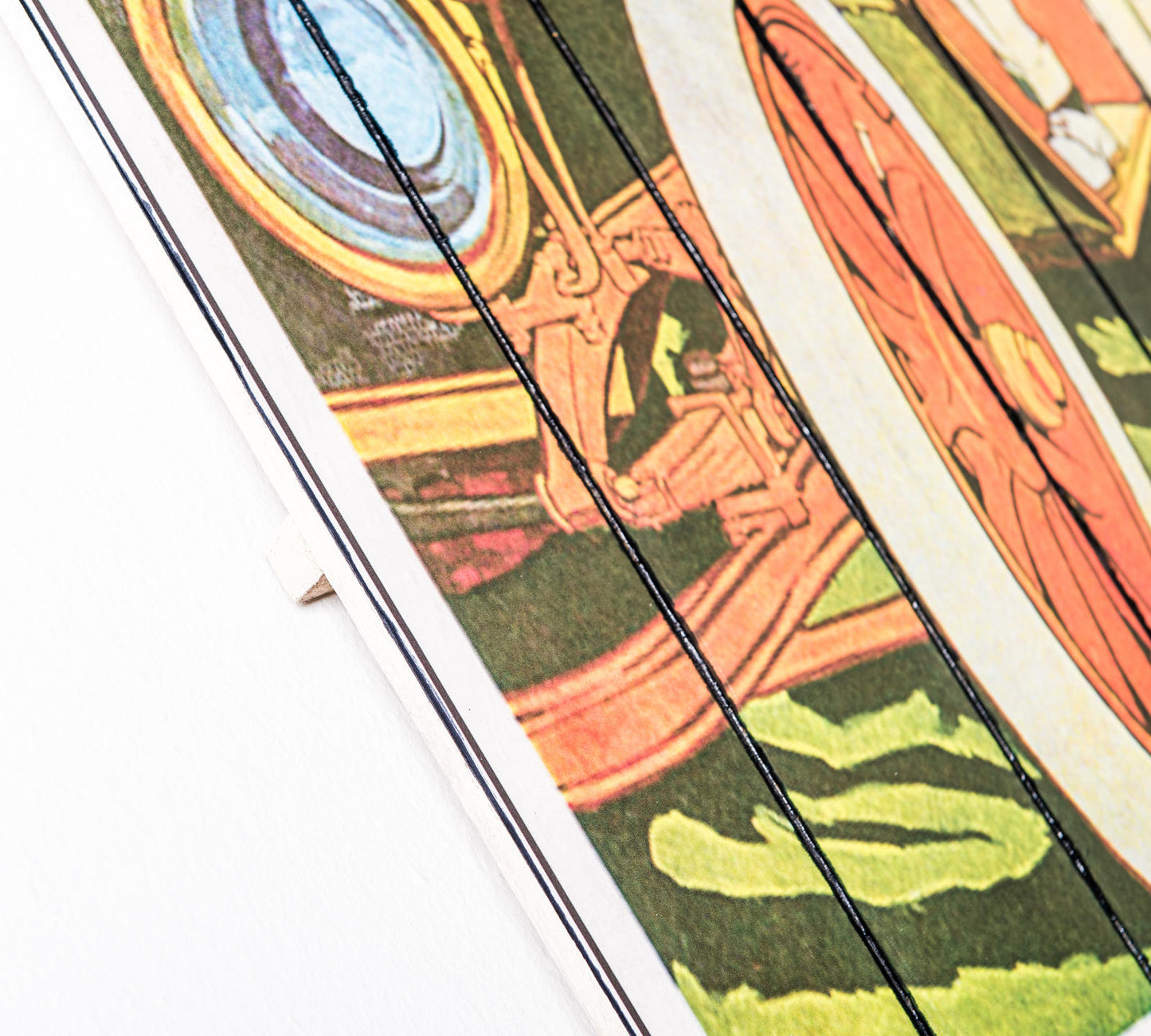 Impresión sobre madera con lienzo multicolor 60x100 cm