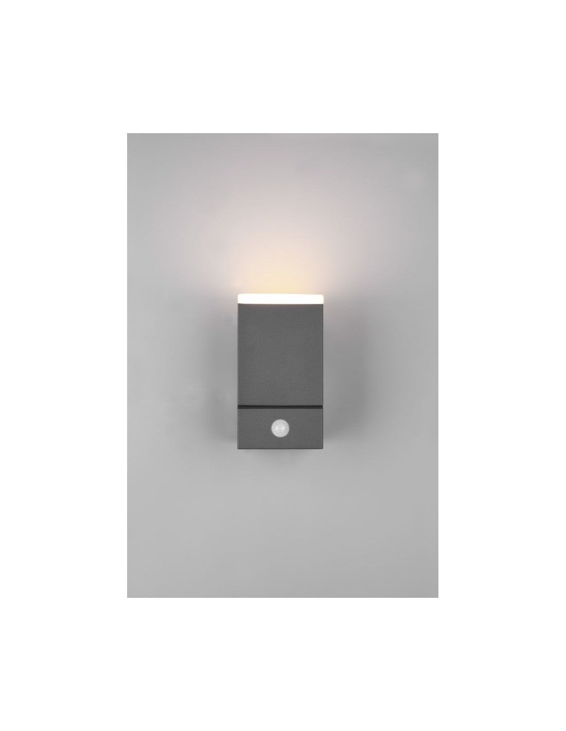 Avon Aplique LED ajustable Aluminio antracita IP54 Sensor de movimiento Trio Lighting