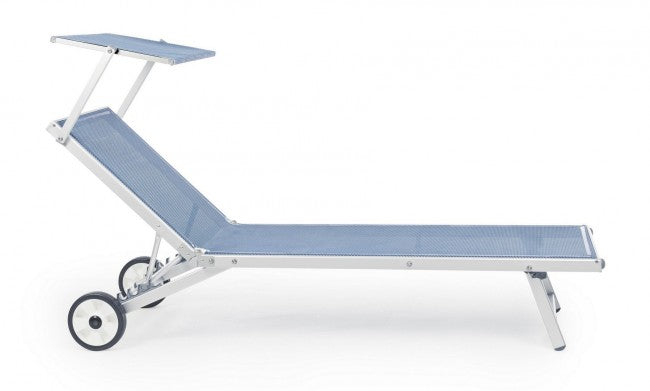 Cuna de aluminio con ruedas azules Cross 65 x 196 x 62 cm