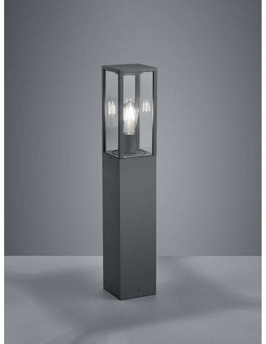 Bolardo alto de exterior Garonne Antracita Alt. 80 cm Trio Lighting