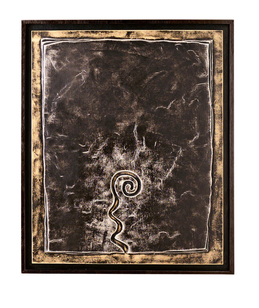 Óleo sobre lienzo multicolor y marco de madera 100x120 cm